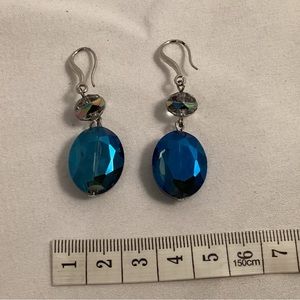 Glass dangle earrings